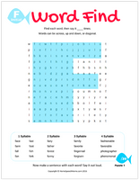 F Word Search