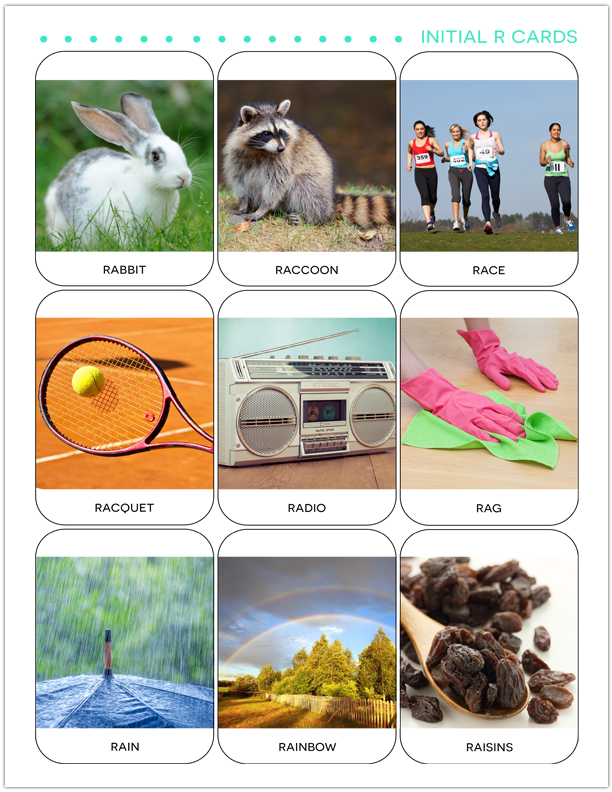 Printable Speech Therapy Flashcards for Kids & Adults - R Sound ...