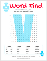 V Word Search